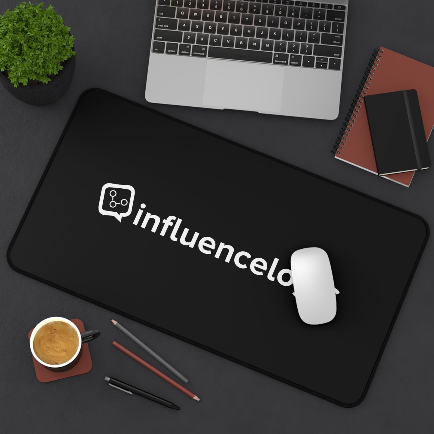 InfluenceLogic Black Desk Mat