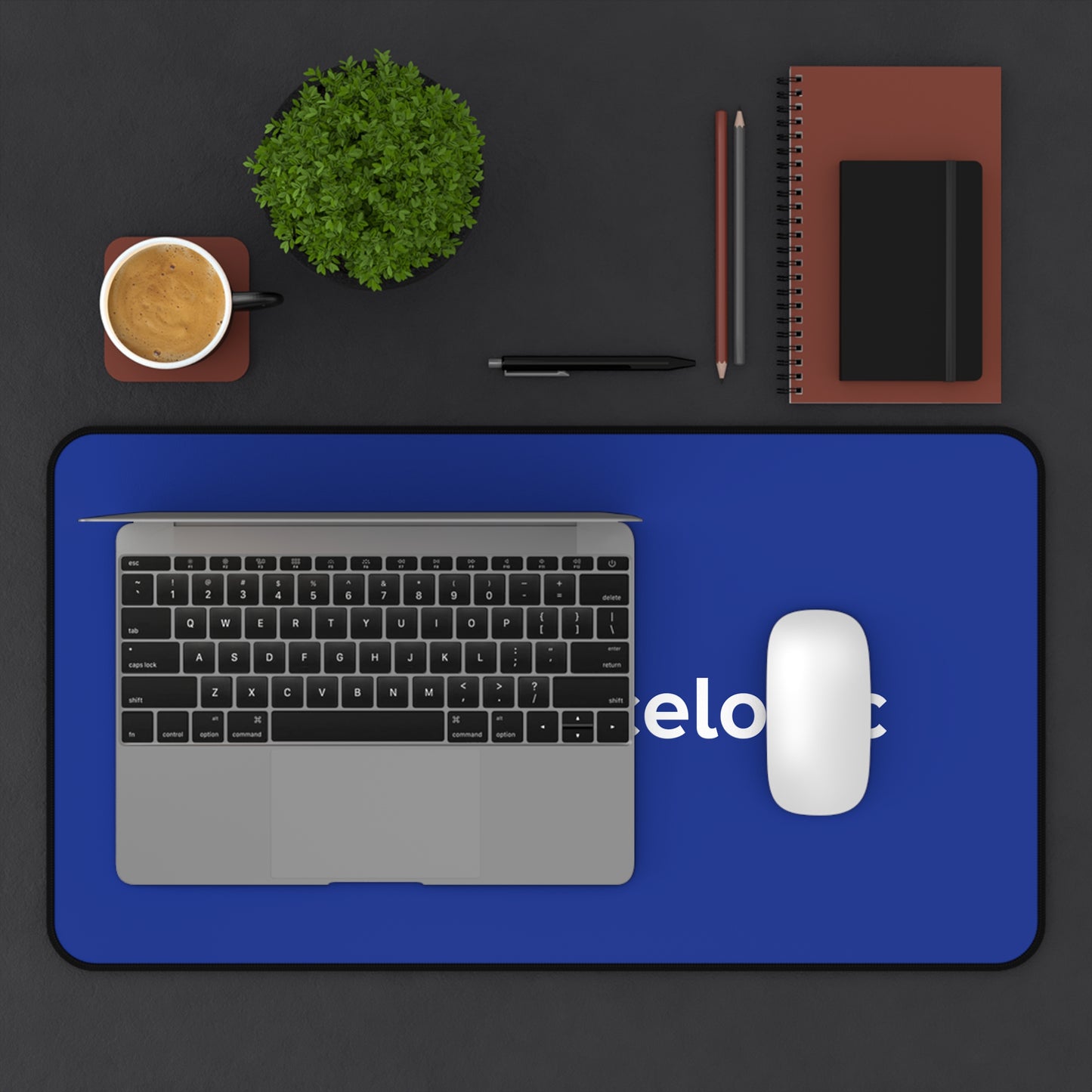 InfluenceLogic Blue Desk Mat