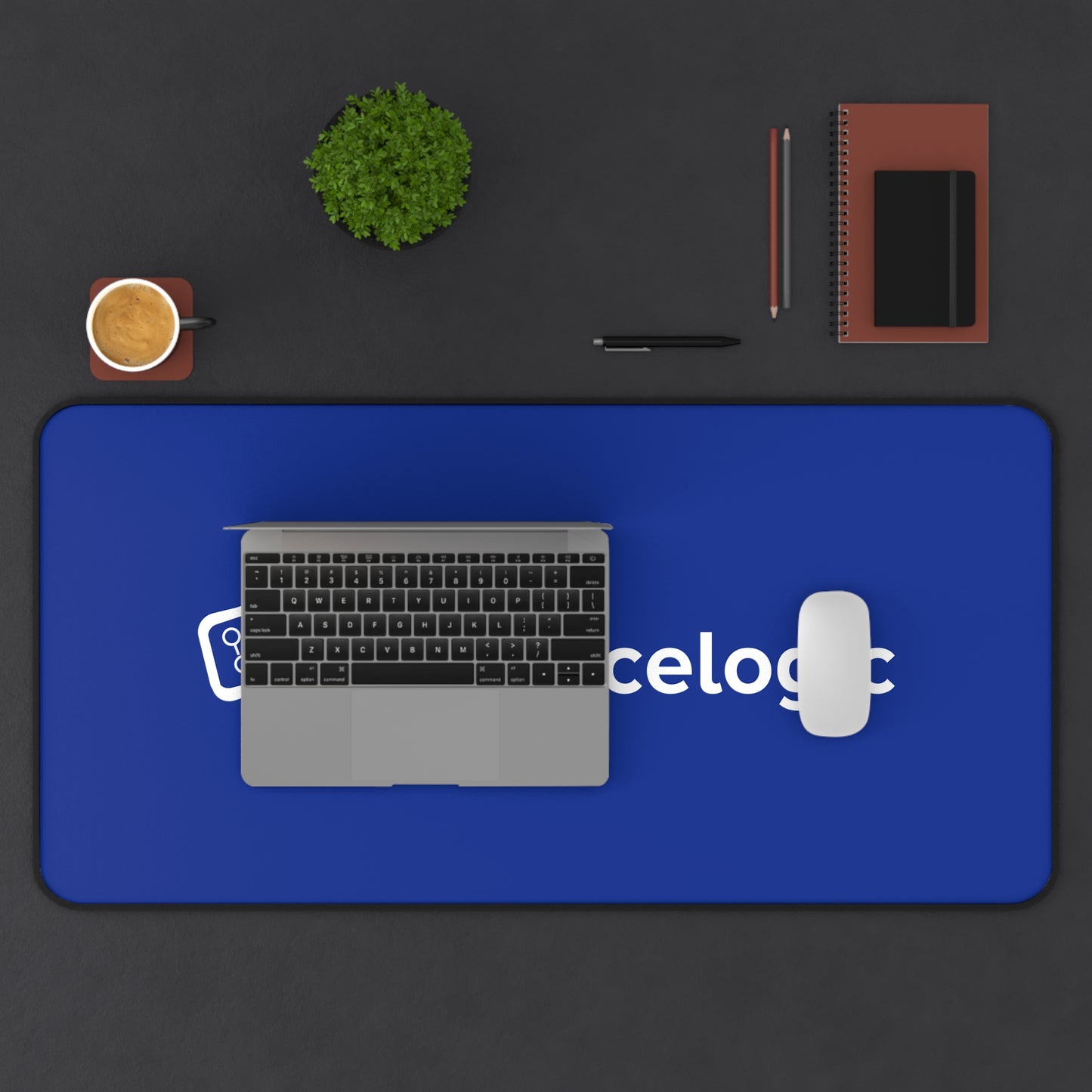 InfluenceLogic Blue Desk Mat