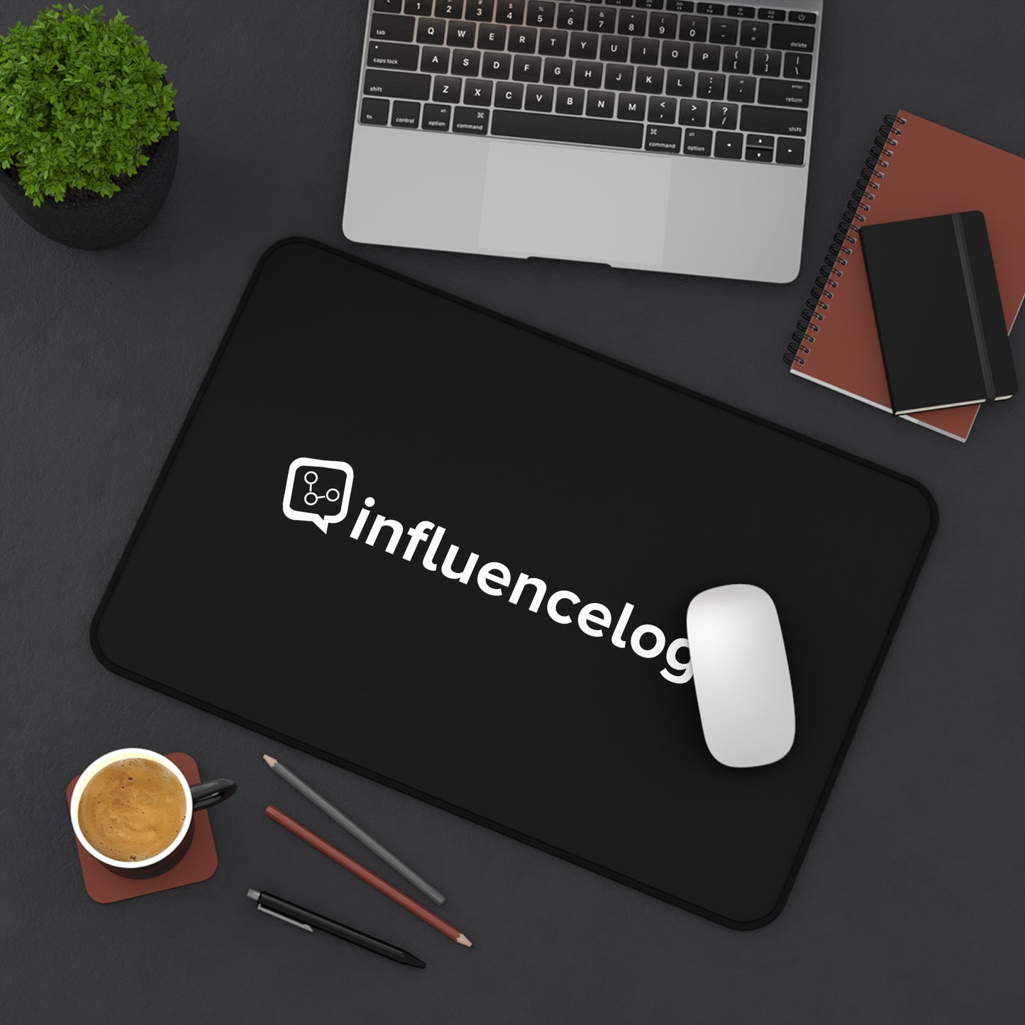 InfluenceLogic Black Desk Mat