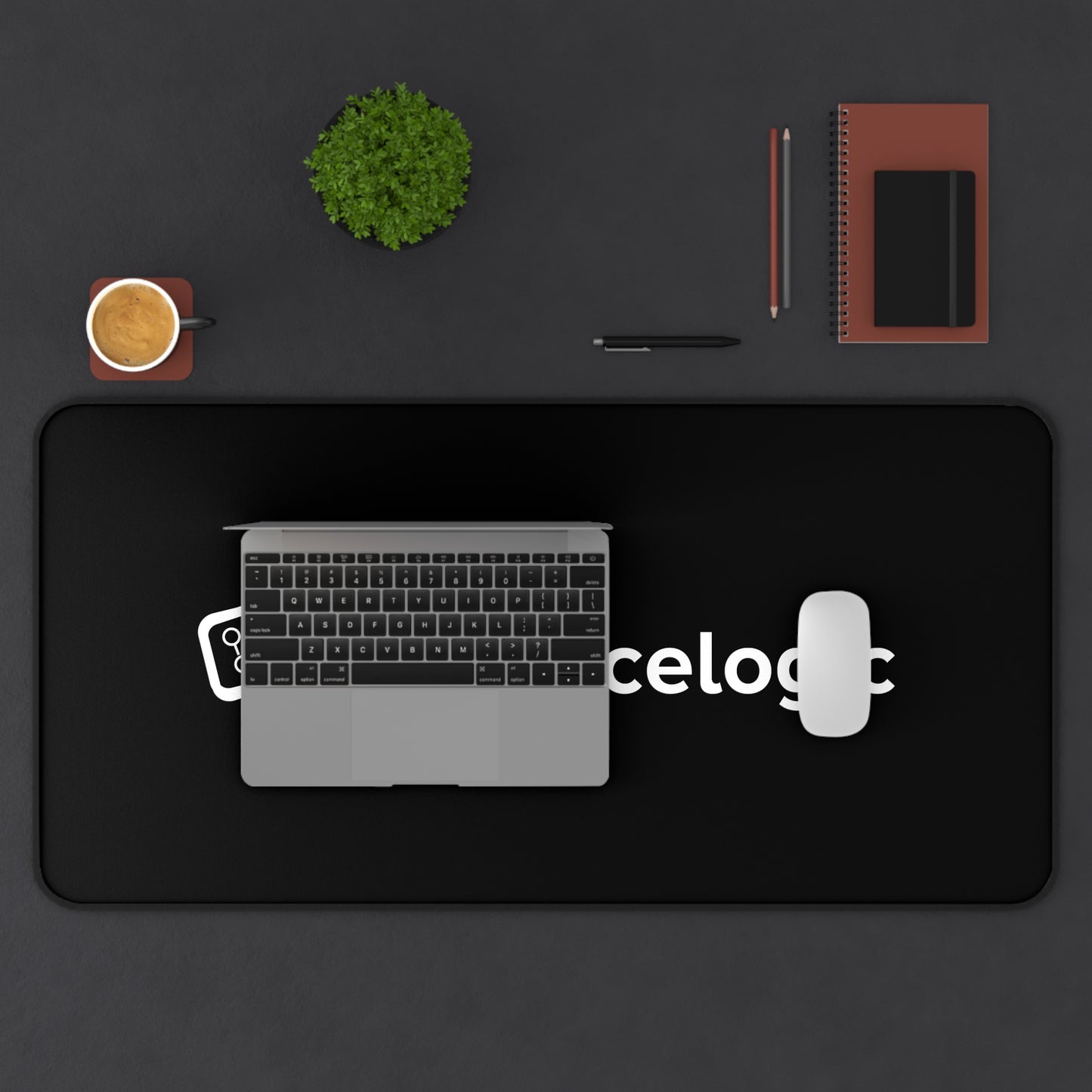 InfluenceLogic Black Desk Mat