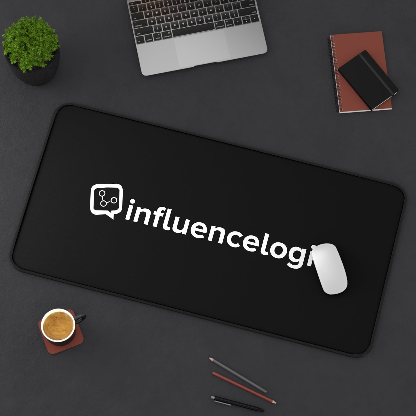 InfluenceLogic Black Desk Mat