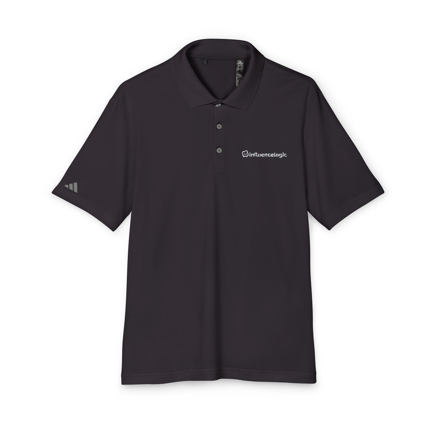 InfluenceLogic Black adidas Unisex Performance Polo (Embroidered)