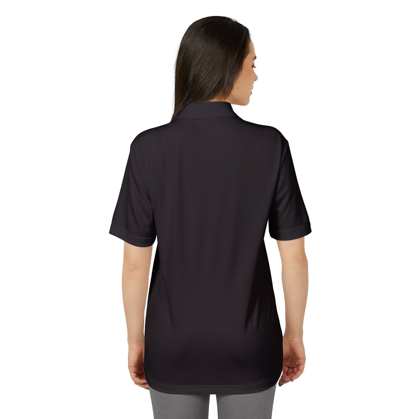 InfluenceLogic Black adidas Unisex Performance Polo (Embroidered)