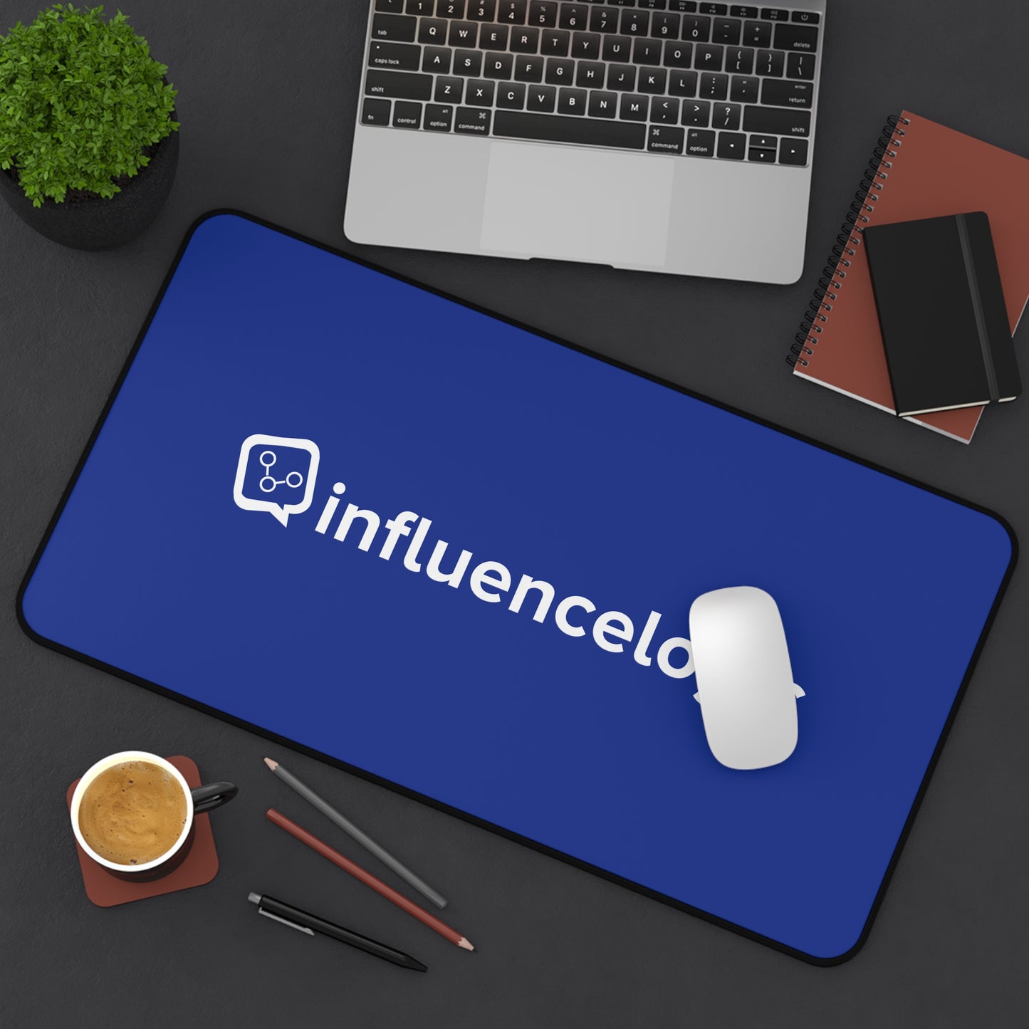 InfluenceLogic Blue Desk Mat