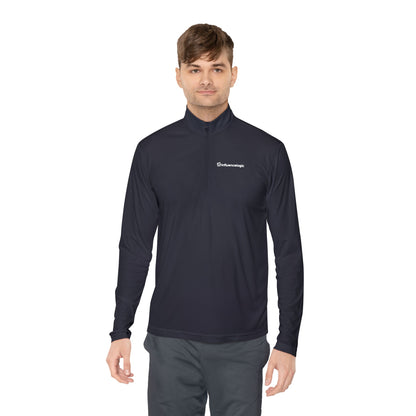 InfluenceLogic Unisex Quarter-Zip Pullover - White Logo
