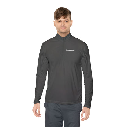 InfluenceLogic Unisex Quarter-Zip Pullover - White Logo