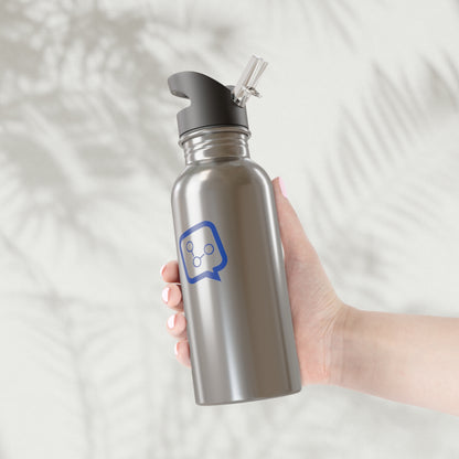 InfluenceLogic Stainless Steel Water Bottle With Straw, 20oz