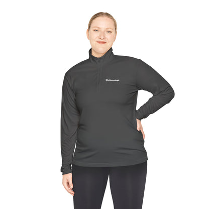 InfluenceLogic Unisex Quarter-Zip Pullover - White Logo