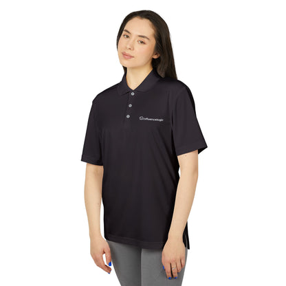 InfluenceLogic Black adidas Unisex Performance Polo (Embroidered)