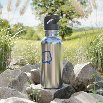 InfluenceLogic Stainless Steel Water Bottle With Straw, 20oz