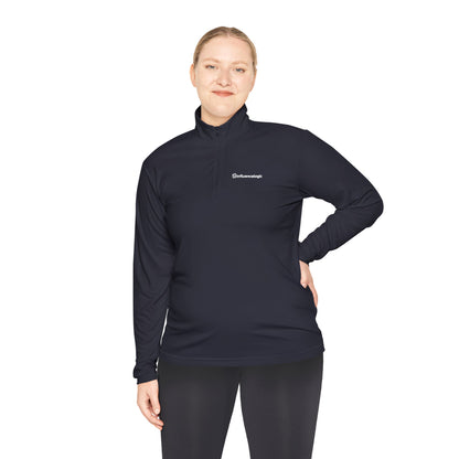 InfluenceLogic Unisex Quarter-Zip Pullover - White Logo