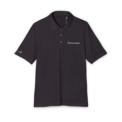 InfluenceLogic Black adidas Unisex Performance Polo (Embroidered)