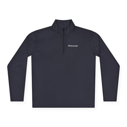InfluenceLogic Unisex Quarter-Zip Pullover - White Logo