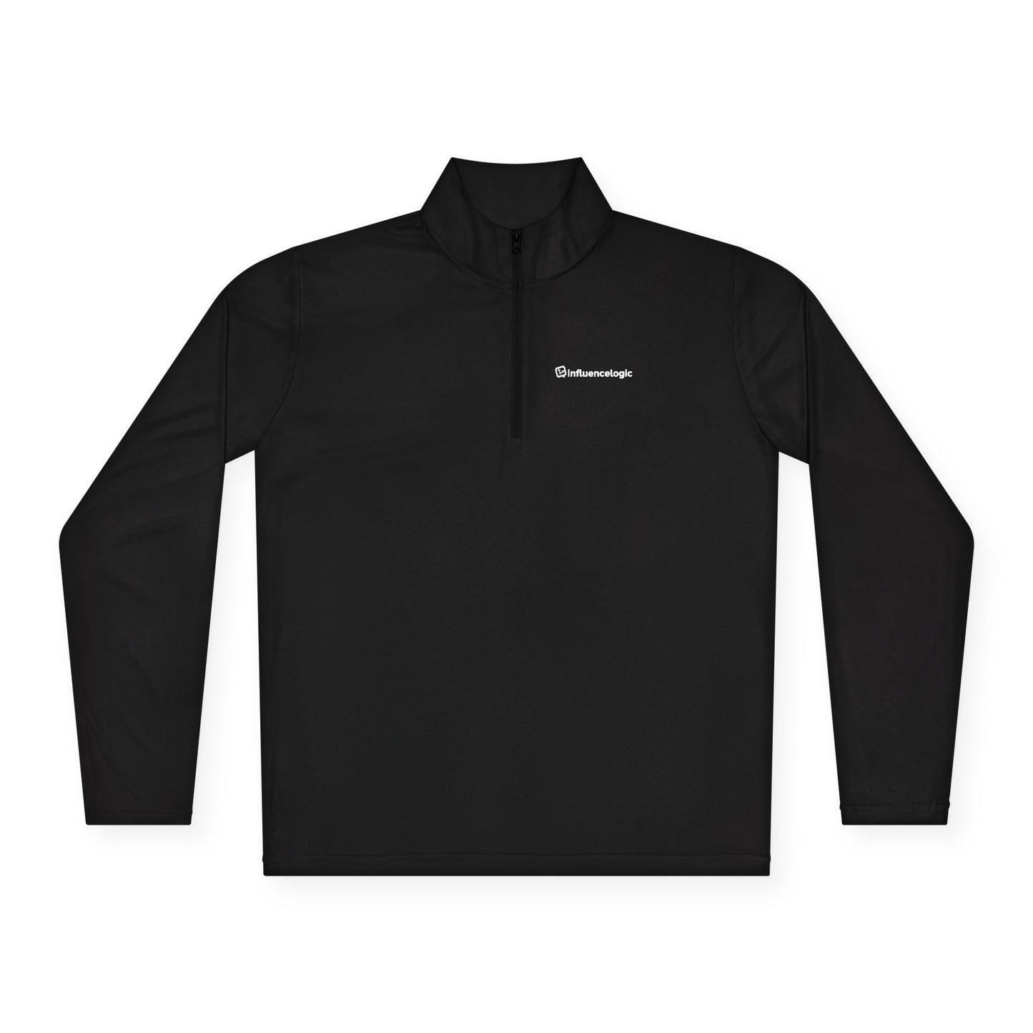 InfluenceLogic Unisex Quarter-Zip Pullover - White Logo