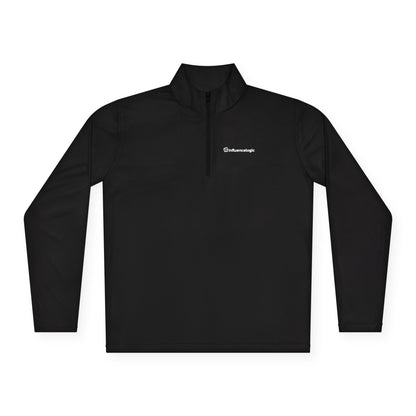 InfluenceLogic Unisex Quarter-Zip Pullover - White Logo